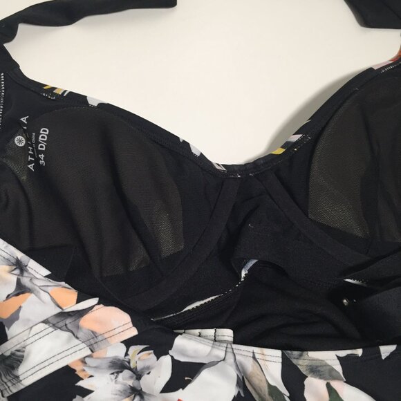 Athleta Swimsuit Bathing Suit Floral Halter Top 34 D DD - Picture 8 of 9